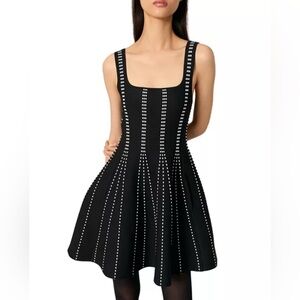 Russellier Short Jacquard Knit Dress